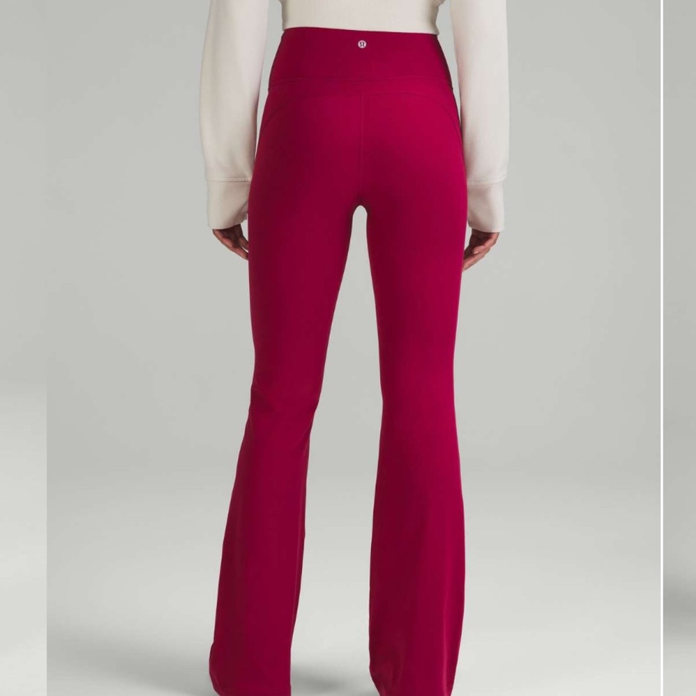 lululemon athletica pink flare yoga pants
